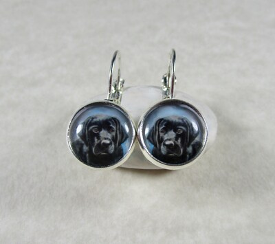 Black Labrador Retriever Earrings - image2